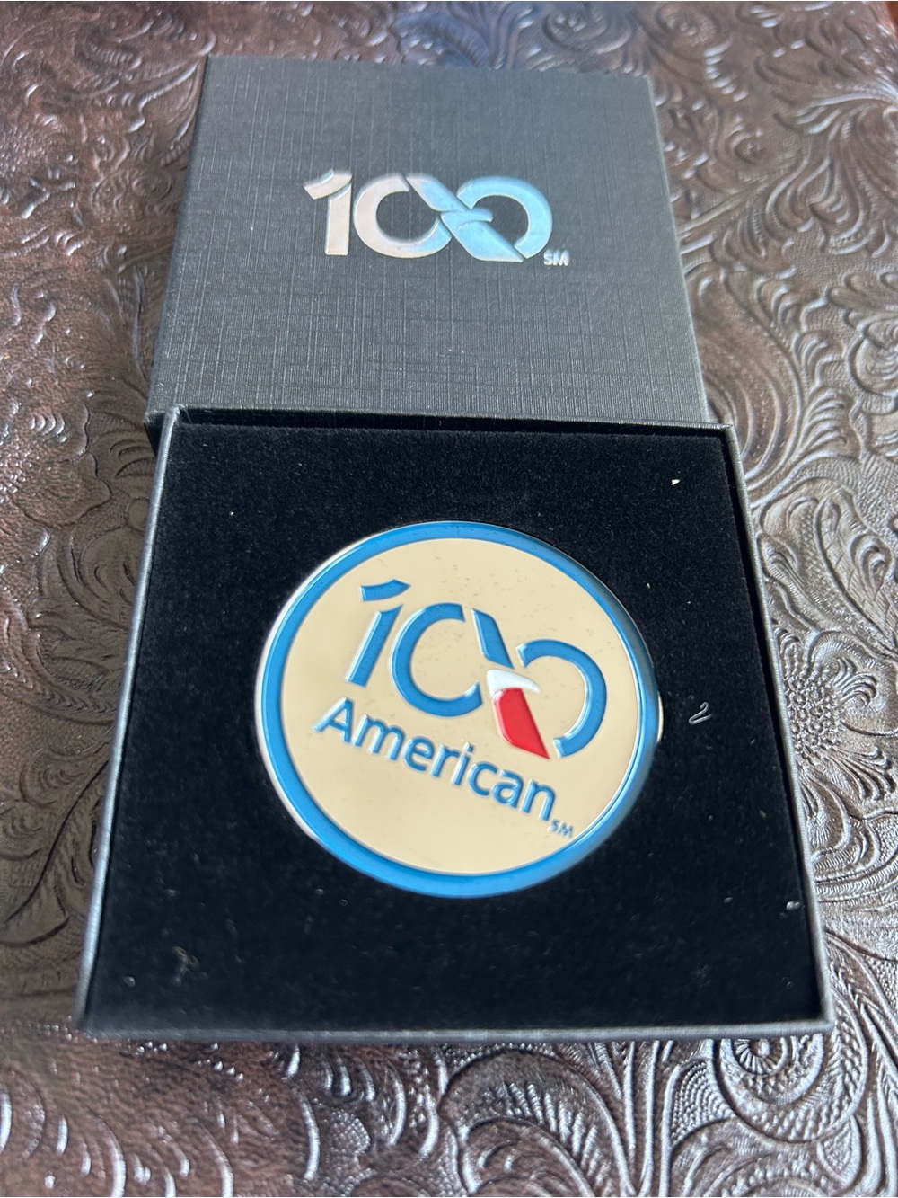 American Airlines AA 100 Year Anniversary Challenge Coin 2026 with Display Box